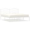 vidaXL sengeramme med sengegavl 183x213 cm metal hvid