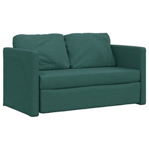 vidaXL 2-i-1 sovesofa 112x174x55 cm stof m&oslash;rkegr&oslash;n