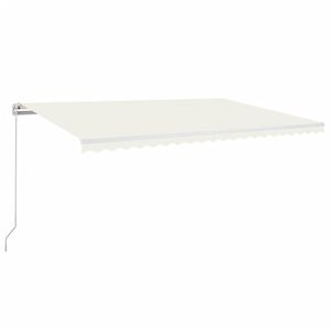 vidaXL markise 500x300 cm manuel betjening cremefarvet