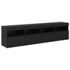vidaXL TV V&aelig;ghylder 2 pcs Sort eg 80 x 30 x 40 cm Konstrueret tr&aelig;