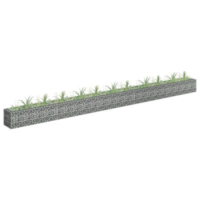 vidaXL gabion-højbed 450x30x30 cm galvaniseret stål