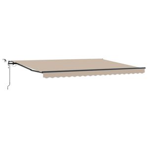 vidaXL Udtr&aelig;kkelig markise Beige 450 &times; 300 cm Polyester