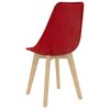 vidaXL spisebordsstole 4 stk. fløjl rød