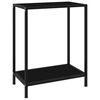 vidaXL konsolbord 60x35x75 cm h&aelig;rdet glas sort