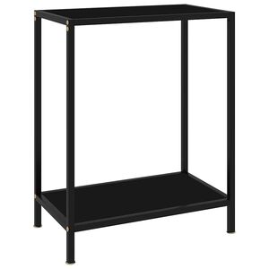 vidaXL konsolbord 60x35x75 cm h&aelig;rdet glas sort