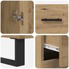 vidaXL Highboard med skuffe 2 pcs Artisan Egetr&aelig; 69,5 x 34 x 180 cm
