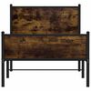 vidaXL sengeramme uden madras 75x190 cm metal røget egetræsfarve