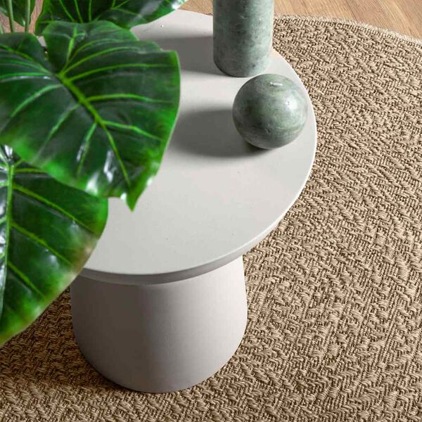 vidaXL gulvt&aelig;ppe ZIZUR beige &Oslash; 90 cm jute-look indend&oslash;rs og udend&oslash;rs