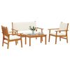 vidaXL Havesofa S&aelig;t 4 pcs Brun 120 x 65,5 x 79 cm Massivt Akacietr&aelig;