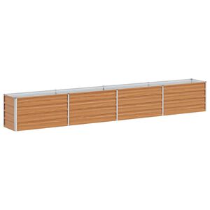 vidaXL H&oslash;jbed Lys Brun 320 x 40 x 45 cm Galvaniseret st&aring;l