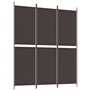 vidaXL 3-panels rumdeler 150x180 cm stof brun