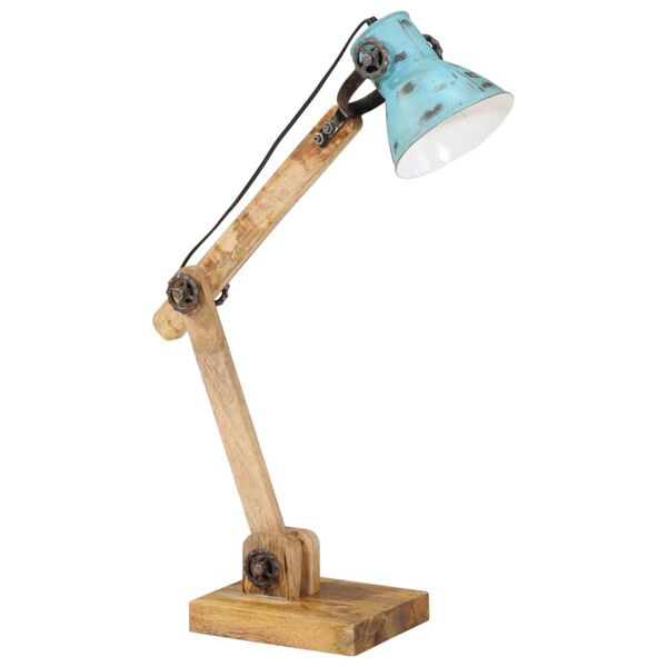vidaXL skrivebordslampe 25 W 23x18x96 cm E27 rustik bl&aring;