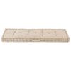 vidaXL hynde til pallesofa 120x40x7 cm bomuld beige