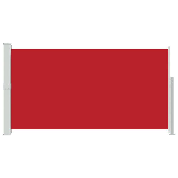 vidaXL sammenrullelig sidemarkise til terrassen 170 x 300 cm r&oslash;d