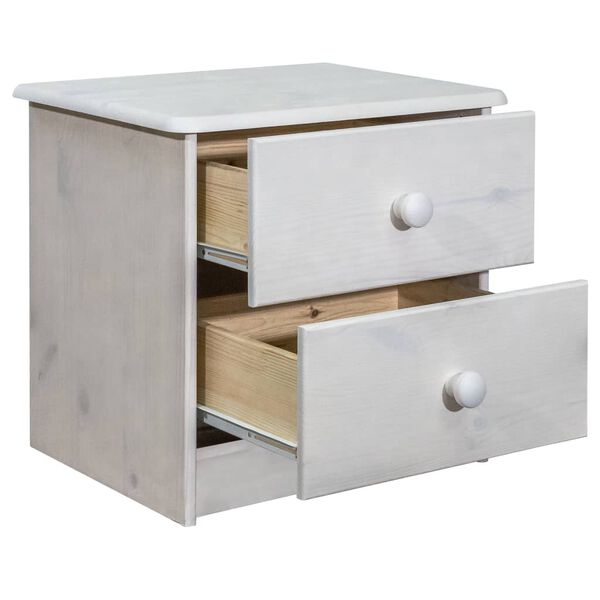 vidaXL sengeskab 43x34x40 cm massivt fyrretr&aelig;