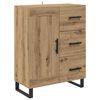 vidaXL Highboard med skuffe 2 pcs Artisan Egetr&aelig; 69,5 x 34 x 180 cm