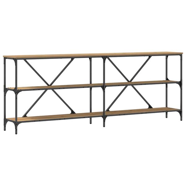 vidaXL Konsolbord Artisan eg 200 x 30 x 75 cm Konstrueret tr&aelig;