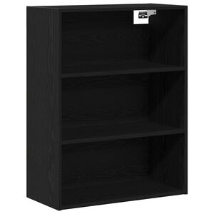 vidaXL H&aelig;ngende V&aelig;gs Cabinet V&aelig;gmonteret Sort eg 69,5 x 32,5 x 90 cm
