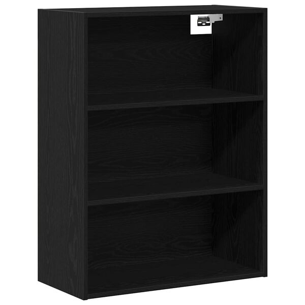 vidaXL H&aelig;ngende V&aelig;gs Cabinet V&aelig;gmonteret Sort eg 69,5 x 32,5 x 90 cm
