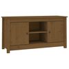 vidaXL tv-bord 103x36,5x52 cm massivt fyrretr&aelig; gyldenbrun