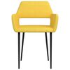 vidaXL spisebordsstole 2 stk. stof gul