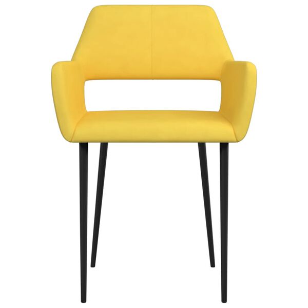 vidaXL spisebordsstole 2 stk. stof gul