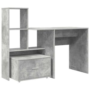 vidaXL Bord Beton Gr&aring; Konstrueret tr&aelig; 131,5 x 50 x 106,5 cm