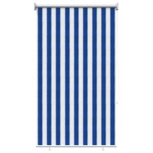 vidaXL Udend&oslash;rs rullesk&aelig;rm 90% UV blok Bl&aring; og Hvid Stribet 60 x 140 cm