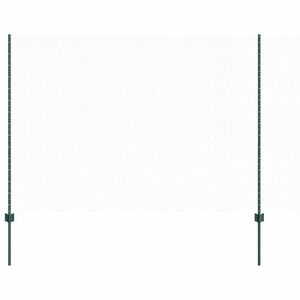 vidaXL Sekskantet hegn med stolpe 100 x 1,6 m PVC-belagt st&aring;l Gr&oslash;n