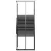 vidaXL brusekabine 80x80x180 cm sikkerhedsglas stribet sort