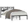 vidaXL sengeramme med sengegavl 120x190 cm metal sort