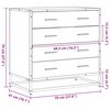 vidaXL skuffeskab 70x41x70 cm konstrueret træ sonoma-egetræsfarvet