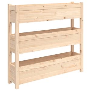 vidaXL plantekasse 112x25x104,5 cm massivt fyrretr&aelig;