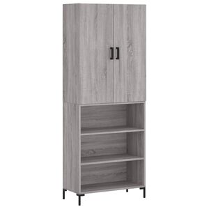 vidaXL h&oslash;jskab 69,5x34x180 cm konstrueret tr&aelig; gr&aring; sonoma-eg