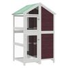 vidaXL fuglebur 97x81x152 cm massivt fyrretr&aelig; mokkafarvet