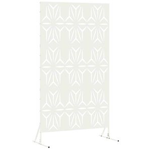 vidaXL Privatlivssk&aelig;rm 100 x 50 x 180 cm St&aring;l Hvid