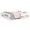 vidaXL daybed med udtr&aelig;k 2x(90x190) cm massivt fyrretr&aelig; hvid