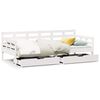 vidaXL daybed med skuffer 90x190 cm massivt fyrretr&aelig; hvid