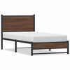 vidaXL sengeramme 90x200 cm uden madras metal brun egetr&aelig;sfarve