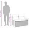 vidaXL 2-personers havesofa med hynder polyrattan beige