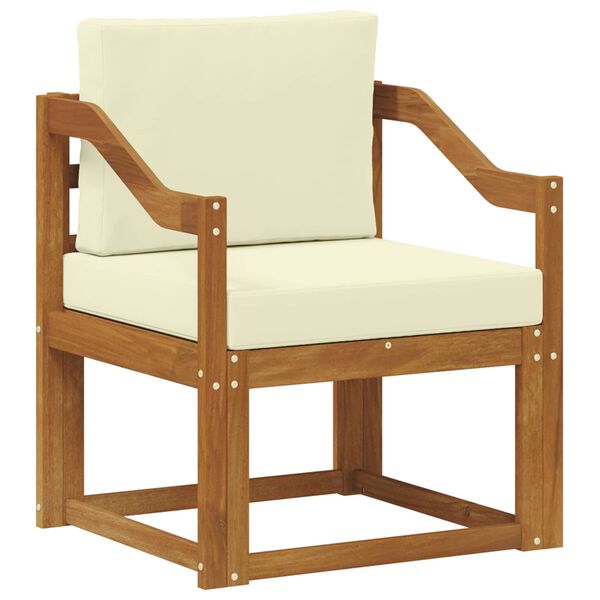 vidaXL Udend&oslash;rs sofa Soli Akacietr&aelig; og polyester Naturfarvet