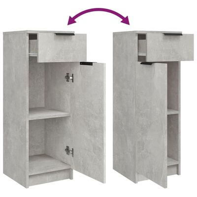 vidaXL badeværelsesskab 32x34x90 cm konstrueret træ betongrå