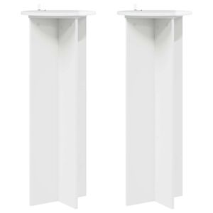 vidaXL Planteholder 2 stk. Hvid h&oslash;jglans &Oslash;40 x 100 cm Konstrueret tr&aelig;