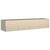 vidaXL Plantekasse Elfenben 385 x 100 x 75 cm Galvaniseret st&aring;l