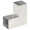 vidaXL stolpebeslag L-form 81x81 mm galvaniseret metal