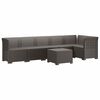 vidaXL 6-personers Have Sofa Rattan Look PP Lysegr&aring;