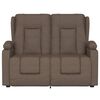 vidaXL 2-personers massagestol med kopholdere stof gråbrun