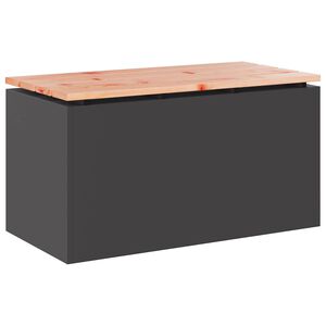 vidaXL Haveb&aelig;nk Sort 80 x 40 x 43 cm St&aring;l