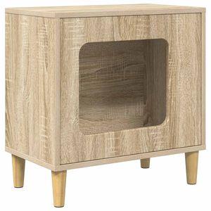 vidaXL Kat Hus Sonoma-eg 51 x 30 x 52 cm Konstrueret tr&aelig;