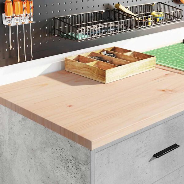 vidaXL Garageopbevaringsskab Beton Gr&aring; 60x51x85cm Massivt tr&aelig; Fyrretr&aelig;